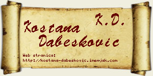 Koštana Dabesković vizit kartica